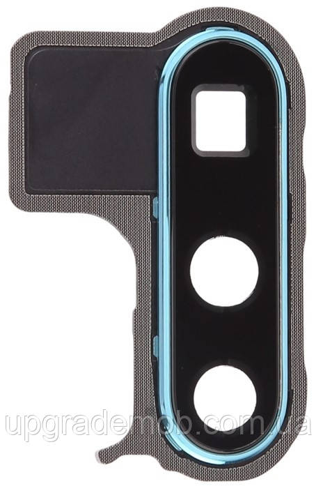 Скло камери Huawei P30 Pro з рамкою синього кольору Aurora Blue, фото 1