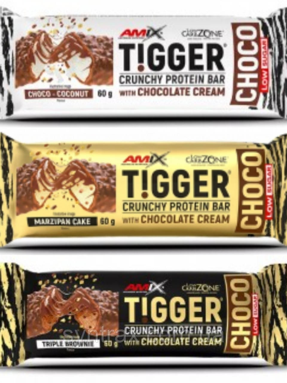 Amix Tigger Zero Bar 60 g, протеїнові батончики