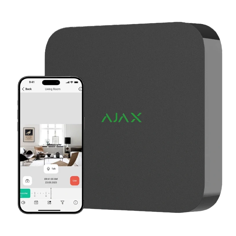 Ajax NVR (8ch) (8EU) black Мережевий відеореєстратор