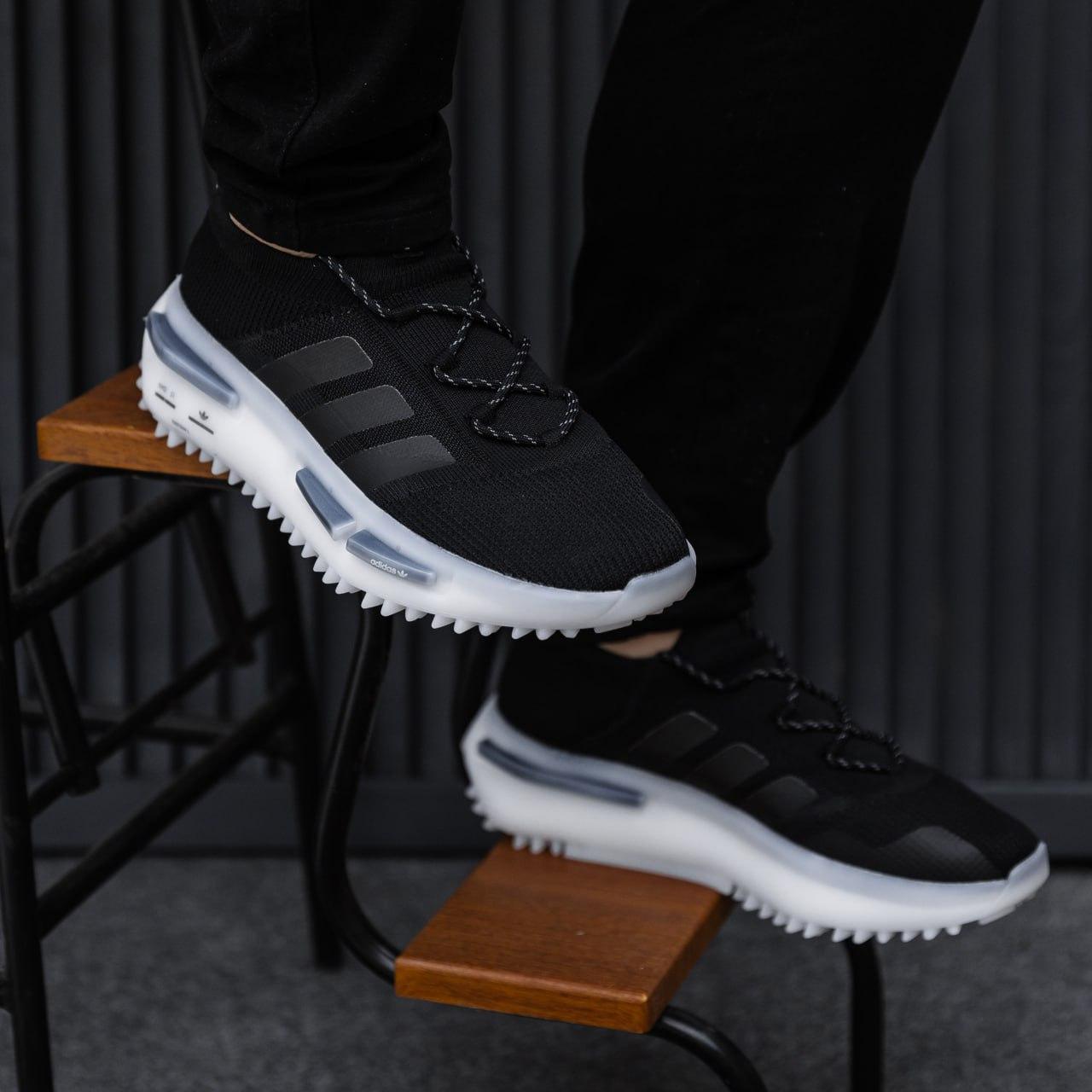 Кросівки чоловічі чорні Adidas NMD S1 Edition Black White (14948), фото 1