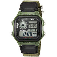 Наручные часы Casio AE-1200WHB Illuminator мужские женские, цвет зелёный | оригинал, гарантия