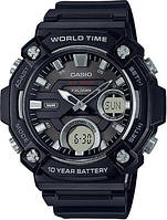 Часы Casio AEQ-120W-1A наручные мужские спортивные черные | часы Casio оригинал с гарантией