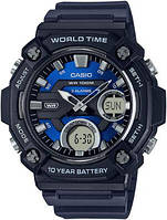 Годинник Casio AEQ-120W-2A наручний чоловічий спортивний чоргний | годинник Casio оригінал з гарантією