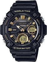 Часы Casio AEQ-120W-9A наручные мужские спортивные черные | часы Casio оригинал с гарантией