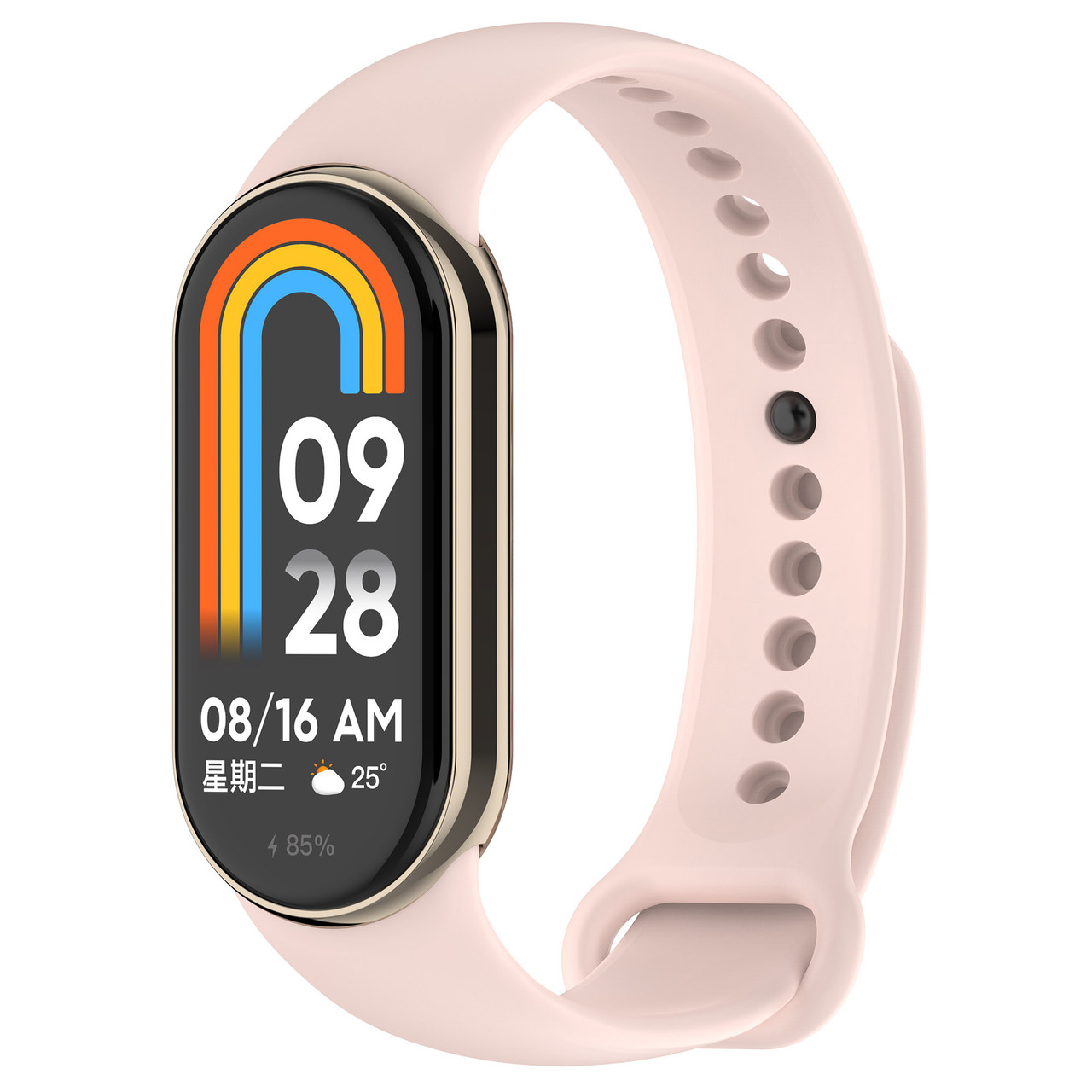 Силіконовий ремінець для Xiaomi Mi Band 8 "Пудрово-рожевий" (VANAX67010)