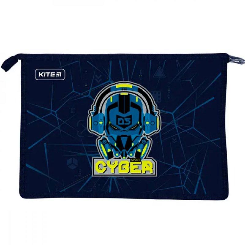 Папка пластикова А4+ на блискавці К23-428-2 Kite Cyber К23-428-2 G-Rich