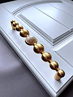 Мебельные ручки для комода, тумбы, шкафа Pearl ball золотые 160 мм
