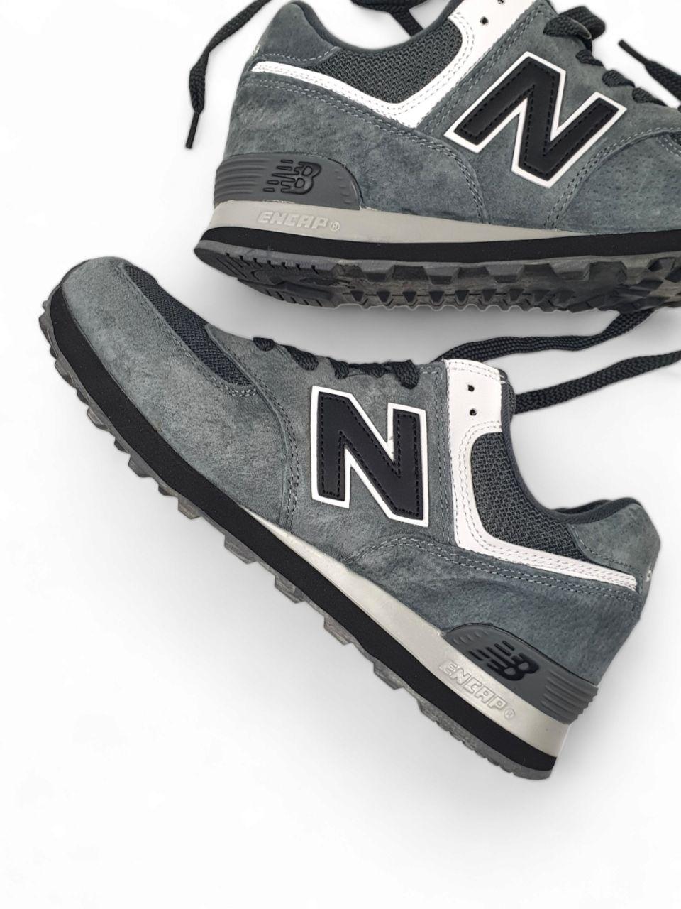 Кросівки чоловічі сірі New Balance 574 Grey Black (14934)