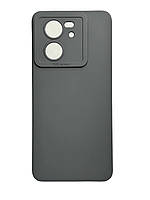 Силіконовий чохол із мікрофіброю для Xiaomi 13T Pro графітовий матовий із захистом камери