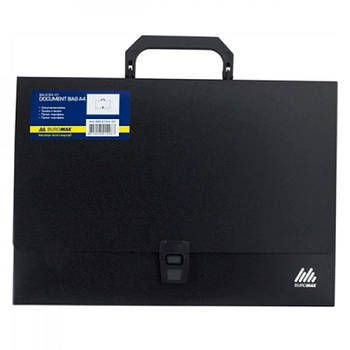 Портфель пластиковий А4 BuroMAX 3724-01 1 відділення чорний 635109 G-Rich