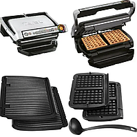 Контактний розумний гриль TEFAL OptiGrill+ GC716D12 + насадки на вафлі Новий