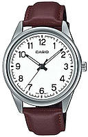 Часы Casio MTP-V005L-7B4 наручные мужские классические на кожаном ремешке | оригинал, гарантия