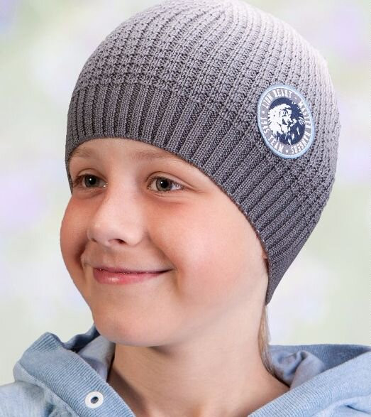 Головний убір для хлопчиків Блакитно-біла Осінь розмір 48-52, 3-002531 Tutu Польща, фото 1