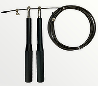 Скакалка скоростная с подшипником и стальным тросом (подойдет для бокса) Черный (A/S)