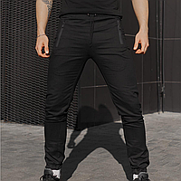 Полуспортивные штаны зауженные на резинке (S-2XL), Intruder "Chesst", Черные S / Мужские брюки однотонны