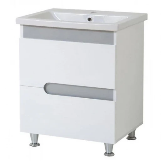 Глянсова тумба з умивальником 70 см завширшки Пік Симпл з раковиною CERS Т307019М-Cers