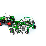 Модель Bburago — трактор fendt 1050 vario з роторними валковими граблями (10 cm), фото 4