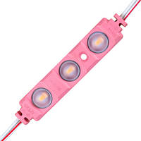 Світлодіодний модуль BRT XG194 5630-3 led W 1,5W PINK, 12В, IP65 рожевий з лінзою полусфера