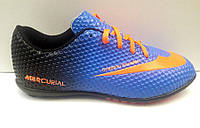 Кроссовки (бутсы, копочки, сороконожки) подростковые Nike Mercurial футбольные синие NI0136