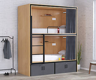 Ліжко двоярусне з обшивкою Loft Design