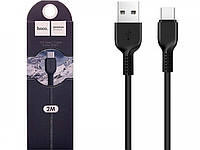 USB кабель HOCO X20 Type-C, шнур для зарядки телефона 2м Чёрный 8707