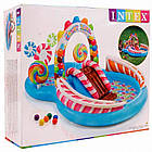 Дитячий надувний центр Intex 57149 "Солодощі", з кульками, гіркою і фонтаном, фото 3