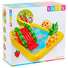Надвний ігровий центр Intex 57158 "Фрукти" з гіркою, фото 3