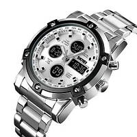 Часы наручные мужские SKMEI 1389SI SILVER, брендовые мужские часы. Цвет: серебряный gw