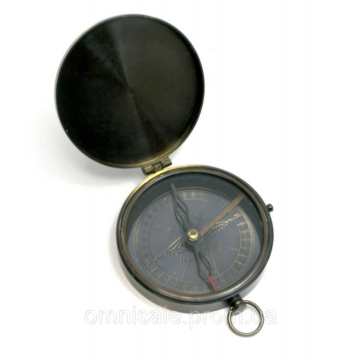 Компас бронзовый с крышкой None Brass Flat Compass диаметр 8 см (DN29259) OE, код: 7408192 - фото 1 - id-p2099070252