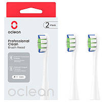 Насадка для зубної електрощітки Oclean P1C1 W02 Professional Clean Brush Head White (2 шт) (6970810553765) DS