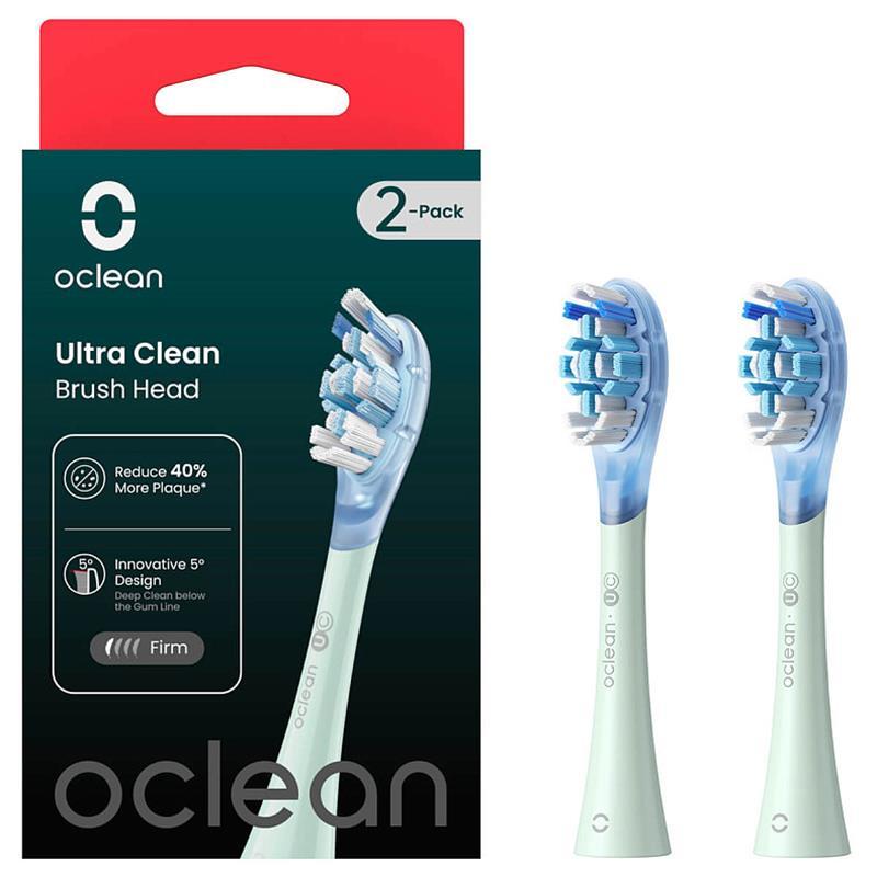 Насадка для зубної електрощітки Oclean UC01 G02 Ultra Clean Brush Head Green (2 шт) (6970810553512) DS