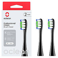 Насадка для зубної електрощітки Oclean P1C5 B02 Professional Clean Brush Head Black (2 шт) (6970810553857) DS