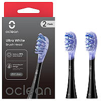 Насадка для зубної електрощітки Oclean UW02 B02 Ultra White Brush Head Black (2 шт) (6970810553550) DS
