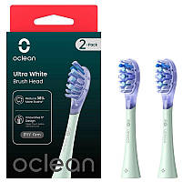 Насадка для зубної електрощітки Oclean UW01 G02 Ultra White Brush Head Green (2 шт) (6970810553529) DS