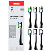 Насадка для зубної електрощітки Oclean P1C5 B06 Professional Clean Brush Head Black (6 шт) (6970810553864) DS