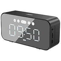 Беспроводная Bluetooth колонка часы XO F41 FM TF-карта (Черный) (F-S)