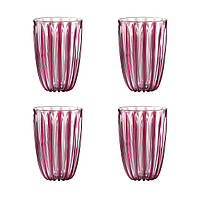 Набор стаканов высоких Guzzini Dolcevita 12390077 470 мл 4 шт розовый