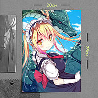 "Тору (Дракорничная госпожи Кобаяси)" плакат (постер) размером А4 (20х28см)