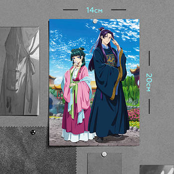 "Маомао і Джінші (Монолог травниці / Apothecary Diaries)" плакат (постер) розміром А5 (14х20см)