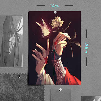 "Сє Лянь і Хуа Чен (Небесне благословення)" плакат (постер) розміром А5 (14х20см)