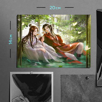 "Сє Лянь і Хуа Чен (Небесне благословення)" плакат (постер) розміром А5 (20х14см)