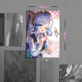 "Камісато Аяка і Паймон(Геншин / Genshin)" плакат (постер) розміром А6 (10х14см)