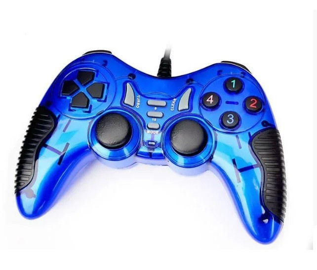 DR Геймпад дротовий для ПК U-900 USB 2.0 DualShock (Blue)