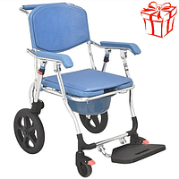 Коляска для інвалідів з туалетом MIRID KDB-699B. Багатофункціональний інвалідне крісло для душу і туалету.