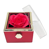 Вічна троянда в поворотній коробці + кулон, фото 5