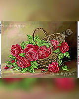 Схема для вышивания бисером - Розы в корзине КР