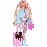 Ігровий набір Лялька Барбі Екстра Зимова красуня Снігова подорож Оригінал Barbie Extra Fly Doll with Snow, фото 5