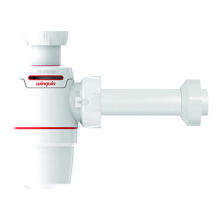 Сифон для кухонної мийки Neo Air 11⁄2" × Ø 40 мм з відведенням WIRQUIN (9542330), фото 1