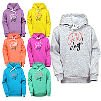 Тепле худі на флісі для дівчинки Good day, 4-16 років