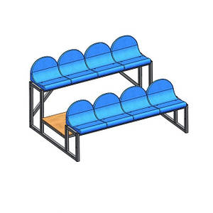 Трибуна для уболівальників на 5 місць (колір чорний)